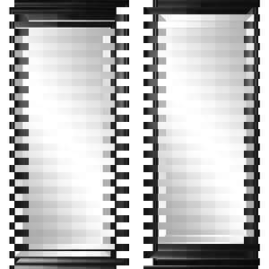 FRAMED MIRROR 24X36 BLACK 2 FLAT